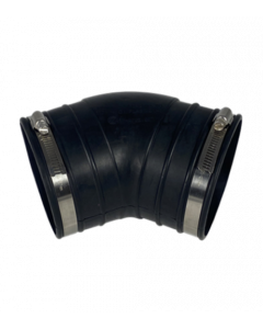 Flexible rubber elbow (45°) 125mm