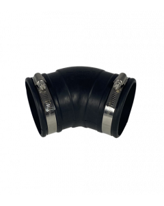 Flexibele rubber bocht (45°) 75mm